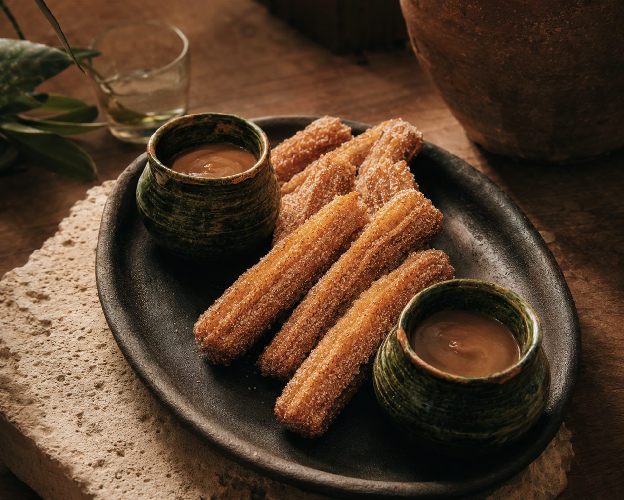 Crispy flautas with salsa